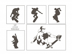 E002 skateboard - sada 5ks
